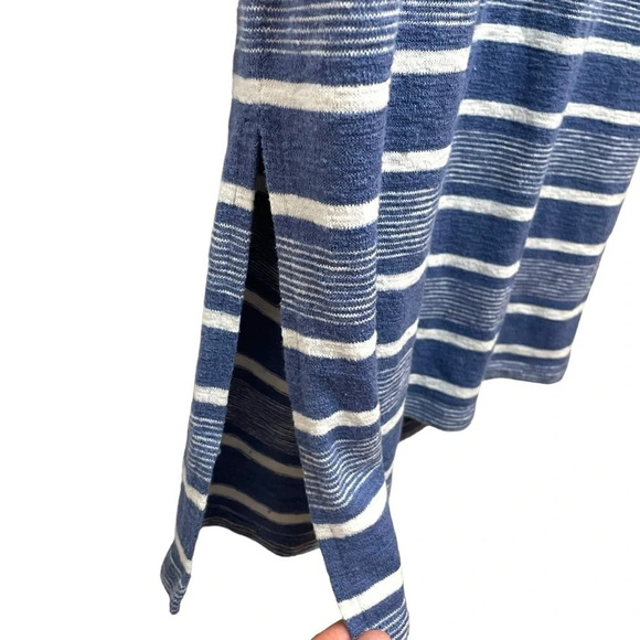 Nordstrom BP Knit Striped Cut-Out Back Midi Dress in Blue/White Size S - Picture 4 of 13